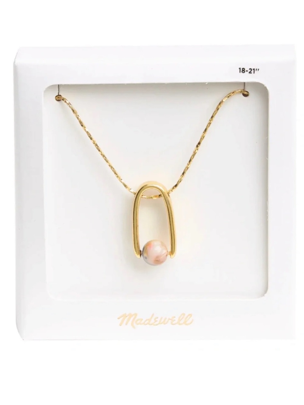 Madewell Delicate Acetate Ball Pendant Necklace
